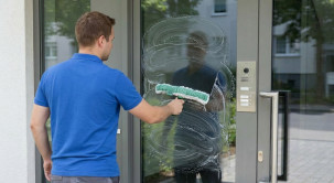 nettoyage porte entree immeuble